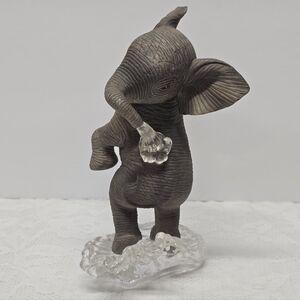 Lenox Bathing Elephant Calf Porcelain And Crystal Vintage Figurine Austria